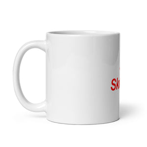 White glossy mug